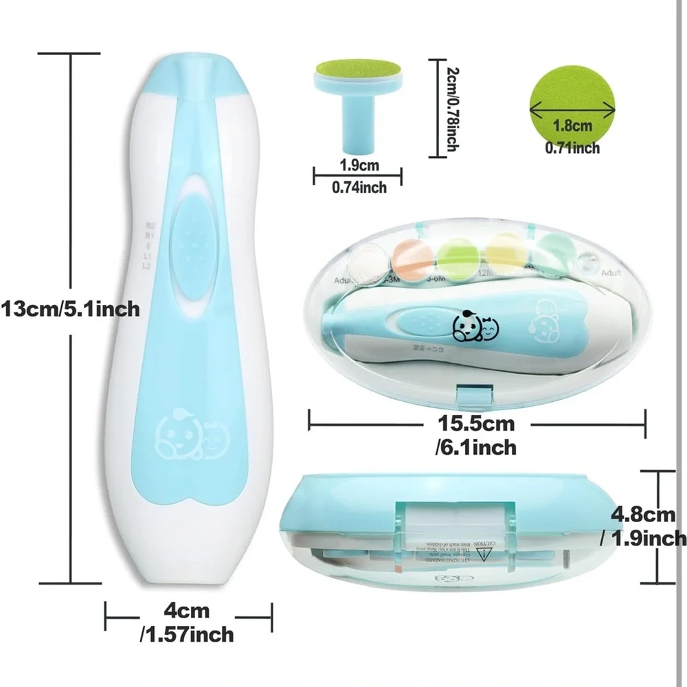 Baby Nail Trimmer 21 in 1, Usage Labeled Case & 13‎ Extra Replacement Tools,Pink